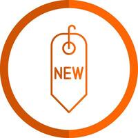 Nouveau ligne Orange cercle icône vecteur