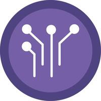 électronique circuit glyphe multi cercle icône vecteur