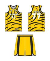 basketball Jersey modèle conception, basketball uniforme maquette conception, sublimation des sports vêtements conception, Jersey basketball idées. conception. vecteur