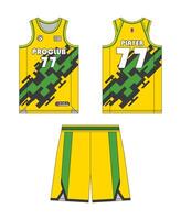 basketball Jersey modèle conception, basketball uniforme maquette conception, sublimation des sports vêtements conception, Jersey basketball idées. conception. vecteur