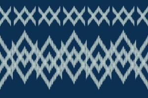 traditionnel ethnique ikat motif en tissu modèle géométrique style.africain ikat broderie ethnique Oriental modèle bleu Contexte fond d'écran. résumé, illustration.texture, cadre, décoration. vecteur