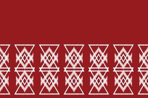 traditionnel ethnique ikat motif en tissu modèle géométrique style.africain ikat broderie ethnique Oriental modèle rouge Contexte fond d'écran. résumé, illustration.texture, cadre, décoration. vecteur
