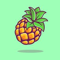 flottant ananas dessin animé vecteur