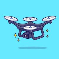 en volant drone caméra dessin animé vecteur