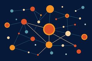 abstrait Contexte avec de liaison points et lignes. La technologie graphique conception et réseau lien vecteur