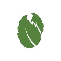 menthe feuille logo modèle symbole conception vecteur