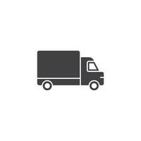 un camion icône dans plat style. cargaison illustration sur isolé Contexte. livraison signe affaires concept. vecteur