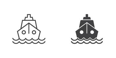 navire icône dans plat style. navire illustration sur isolé Contexte. transport signe affaires concept. vecteur