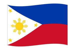 agitant drapeau de le pays Philippines. illustration. vecteur