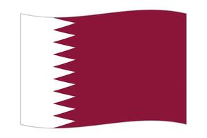 agitant drapeau de le pays Qatar. illustration. vecteur