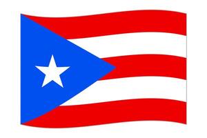 agitant drapeau de le pays puerto Rico. illustration. vecteur
