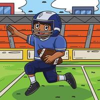 américain Football joueur objectif ligne coloré dessin animé vecteur