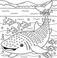 coloriage requin baleine pour les enfants vecteur