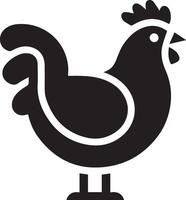 poule icône art illustration, une Facile poule icône dix vecteur