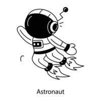 concepts d'astronautes à la mode vecteur