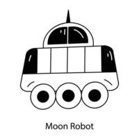 branché lune robot vecteur