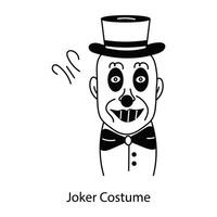 branché joker costume vecteur