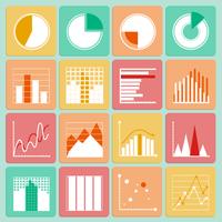 Ensemble d&#39;icônes de graphiques de présentation d&#39;entreprise vecteur