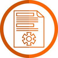 projet la gestion ligne Orange cercle icône vecteur