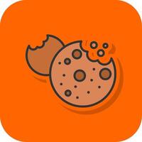 biscuits rempli Orange Contexte icône vecteur