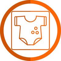 bébé vêtements ligne Orange cercle icône vecteur