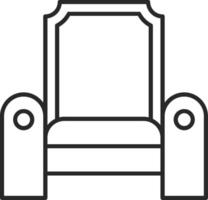 trône écorché rempli icône vecteur