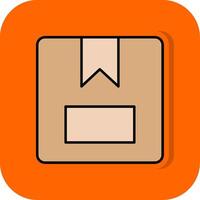 paquet boîte rempli Orange Contexte icône vecteur