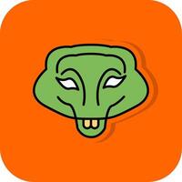 crocodile rempli Orange Contexte icône vecteur