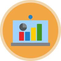 Statistiques plat multi cercle icône vecteur