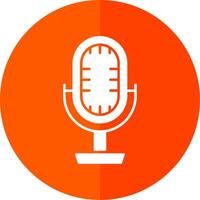 studio microphone glyphe rouge cercle icône vecteur