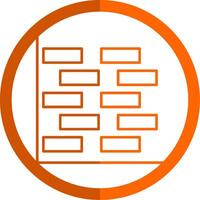 gantt graphique ligne Orange cercle icône vecteur