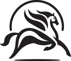 minimal Créatif cheval élégant ligne art logo 5 vecteur