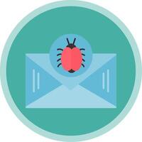 email virus plat multi cercle icône vecteur