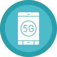 5g glyphe multi cercle icône vecteur