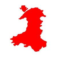 carte du pays de Galles sur un fond vecteur