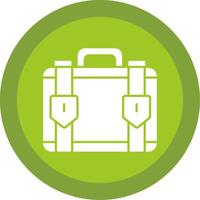 valise glyphe multi cercle icône vecteur