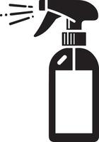 minimal vaporisateur bouteille icône silhouette, blanc arrière-plan, remplir avec noir 3 vecteur