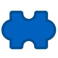 foncé bleu puzzle pièce icône Jeux défi vecteur