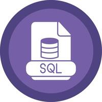 sql glyphe multi cercle icône vecteur