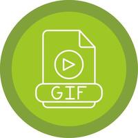 gif ligne multi cercle icône vecteur