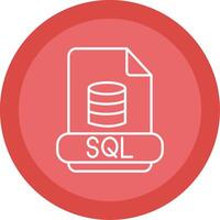 sql ligne multi cercle icône vecteur