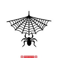 sinistre les araignées sinistre silhouette dessins pour foncé thèmes vecteur