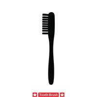 brossage routine brosse à dents pack pour dentaire hygiène des illustrations vecteur