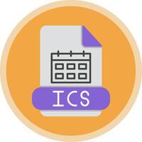 ics plat multi cercle icône vecteur