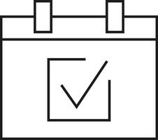 calendrier icône pour programme rappel symbole image sur le blanc Contexte vecteur