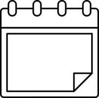 calendrier icône pour programme rappel symbole image sur le blanc Contexte vecteur