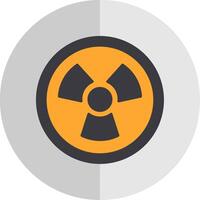 nucléaire plat échelle icône vecteur