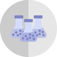 chimie plat échelle icône vecteur