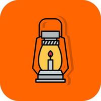 gaz lampe rempli Orange Contexte icône vecteur