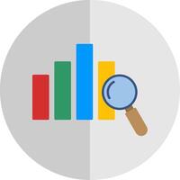 Les données analytique plat échelle icône vecteur